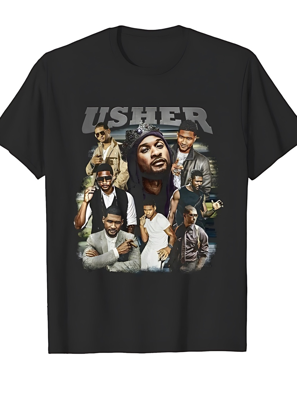 Usher 90s Bootleg Rap Style Retro Fan Graphic Unisex T-Shirt